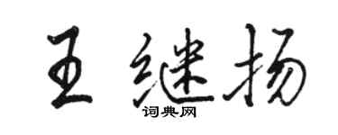 骆恒光王继扬行书个性签名怎么写