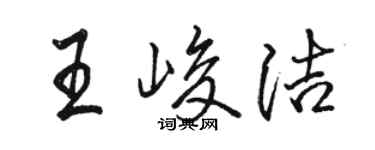骆恒光王峻洁行书个性签名怎么写