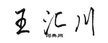 骆恒光王汇川行书个性签名怎么写