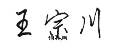 骆恒光王宗川行书个性签名怎么写