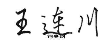 骆恒光王连川行书个性签名怎么写