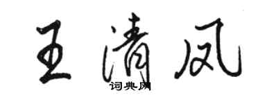 骆恒光王清凤行书个性签名怎么写