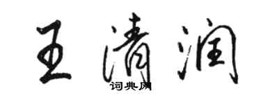 骆恒光王清润行书个性签名怎么写