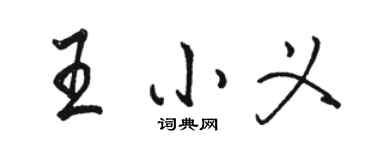 骆恒光王小义行书个性签名怎么写