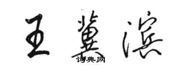 骆恒光王冀滨行书个性签名怎么写