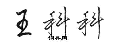 骆恒光王科科行书个性签名怎么写