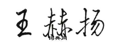 骆恒光王赫扬行书个性签名怎么写