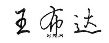 骆恒光王布达行书个性签名怎么写