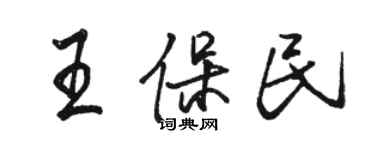 骆恒光王保民行书个性签名怎么写
