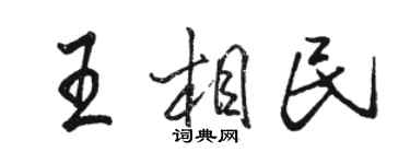 骆恒光王相民行书个性签名怎么写