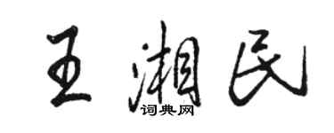 骆恒光王湘民行书个性签名怎么写