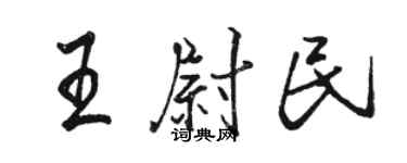 骆恒光王尉民行书个性签名怎么写