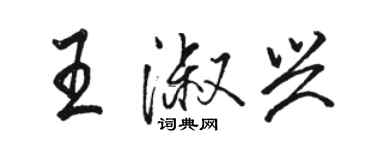 骆恒光王淑兴行书个性签名怎么写