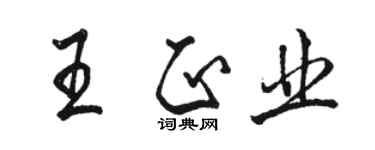 骆恒光王正业行书个性签名怎么写