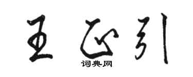 骆恒光王正引行书个性签名怎么写