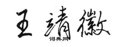骆恒光王靖徽行书个性签名怎么写