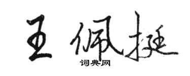 骆恒光王佩挺行书个性签名怎么写