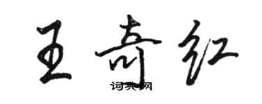 骆恒光王奇红行书个性签名怎么写