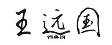 骆恒光王远国行书个性签名怎么写
