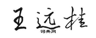 骆恒光王远桂行书个性签名怎么写