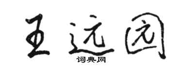 骆恒光王远园行书个性签名怎么写