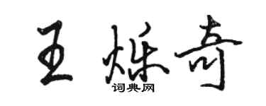 骆恒光王烁奇行书个性签名怎么写