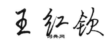 骆恒光王红钦行书个性签名怎么写