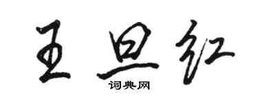 骆恒光王旦红行书个性签名怎么写
