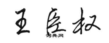 骆恒光王臣权行书个性签名怎么写
