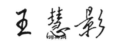骆恒光王慧影行书个性签名怎么写