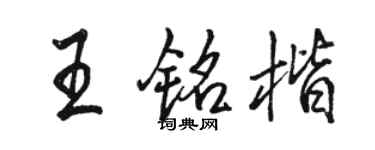 骆恒光王铭楷行书个性签名怎么写