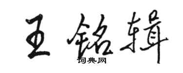 骆恒光王铭辑行书个性签名怎么写
