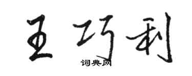 骆恒光王巧利行书个性签名怎么写