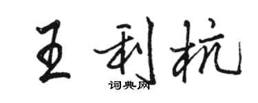 骆恒光王利杭行书个性签名怎么写
