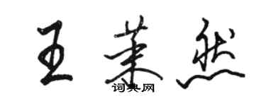 骆恒光王茉然行书个性签名怎么写