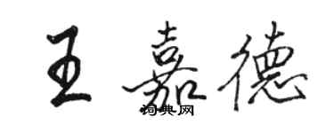 骆恒光王嘉德行书个性签名怎么写