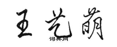 骆恒光王艺萌行书个性签名怎么写