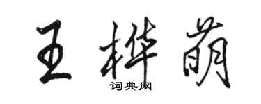 骆恒光王桦萌行书个性签名怎么写