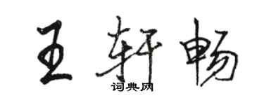 骆恒光王轩畅行书个性签名怎么写