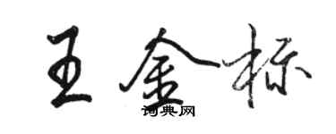 骆恒光王金标行书个性签名怎么写
