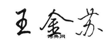 骆恒光王金苏行书个性签名怎么写