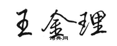 骆恒光王金理行书个性签名怎么写