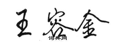 骆恒光王容金行书个性签名怎么写