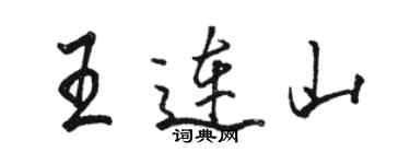 骆恒光王连山行书个性签名怎么写