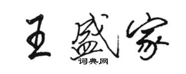 骆恒光王盛家行书个性签名怎么写