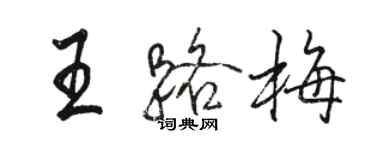 骆恒光王路梅行书个性签名怎么写
