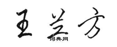 骆恒光王兰方行书个性签名怎么写