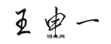 骆恒光王申一行书个性签名怎么写