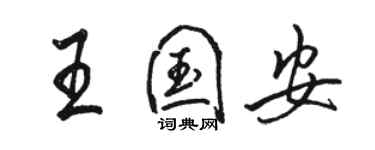 骆恒光王国安行书个性签名怎么写