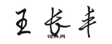 骆恒光王长丰行书个性签名怎么写